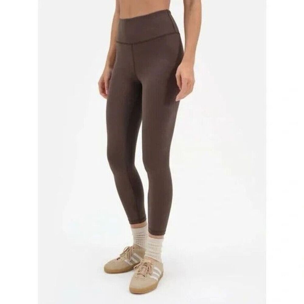 MATE THE LABEL ORGANIC COTTON MIDI LEGGINGS NEW MOCHA BROWN M